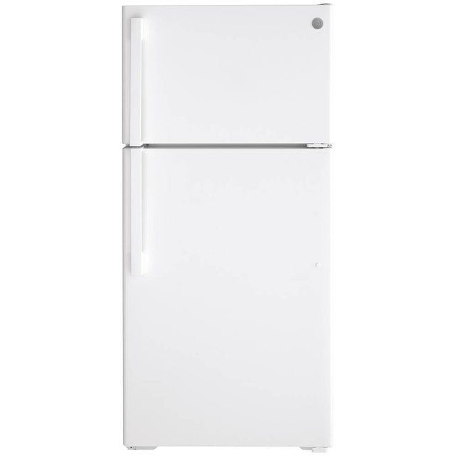 GE Appliances - GE ENERGY STAR 15.6 Cu. Ft. Top-Freezer Refrigerator - White