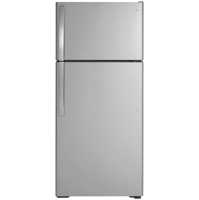 GE Appliances - GE ENERGY STAR 16.6 Cu. Ft. Top-Freezer Refrigerator - Stainless Steel