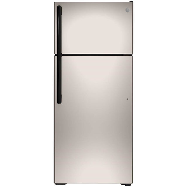 GE Appliances - GE ENERGY STAR 17.5 Cu. Ft. Top-Freezer Refrigerator - Silver