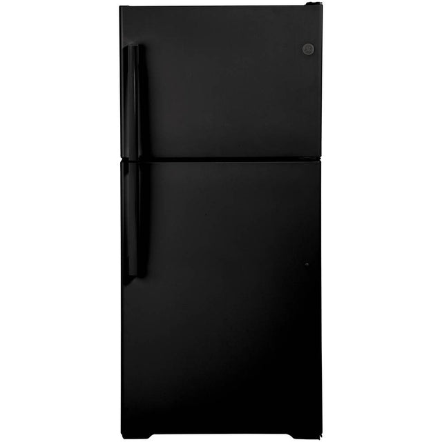 GE Appliances - GE ENERGY STAR 19.2 Cu. Ft. Top-Freezer Refrigerator - Black