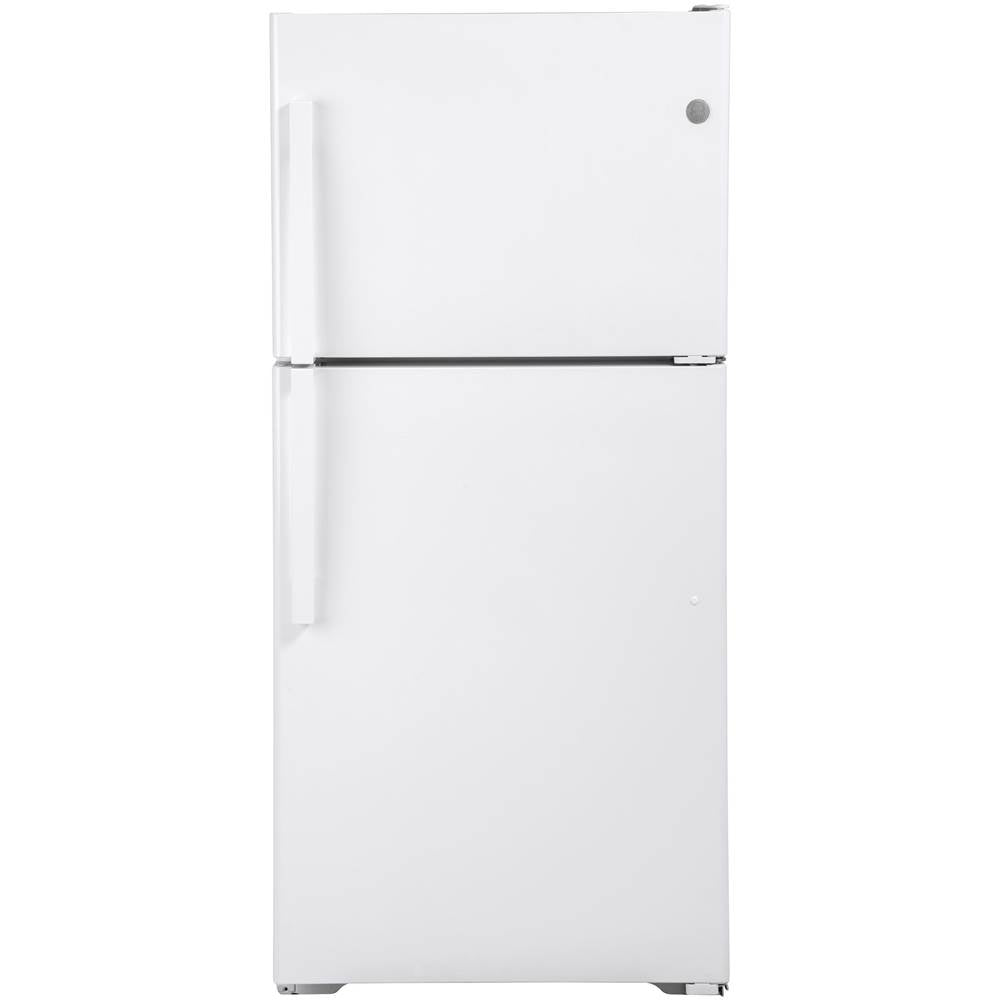 GE Appliances - GE ENERGY STAR 19.2 Cu. Ft. Top-Freezer Refrigerator - White