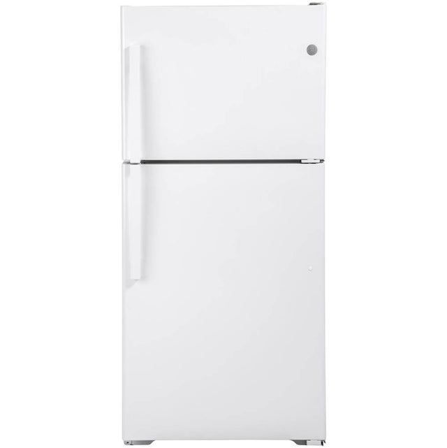 GE Appliances - GE ENERGY STAR 19.2 Cu. Ft. Top-Freezer Refrigerator - White