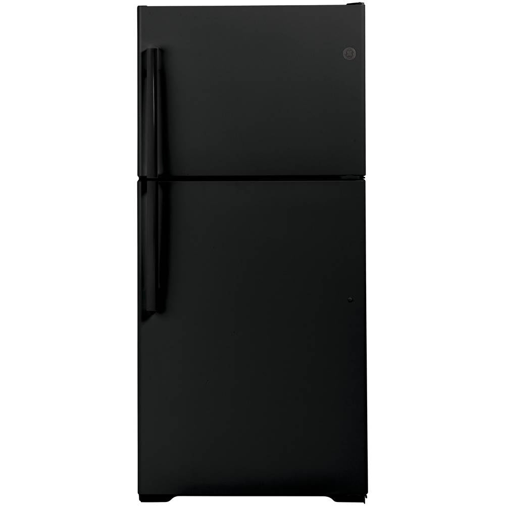 GE Appliances - GE ENERGY STAR 19.2 Cu. Ft. Top-Freezer Refrigerator - Black