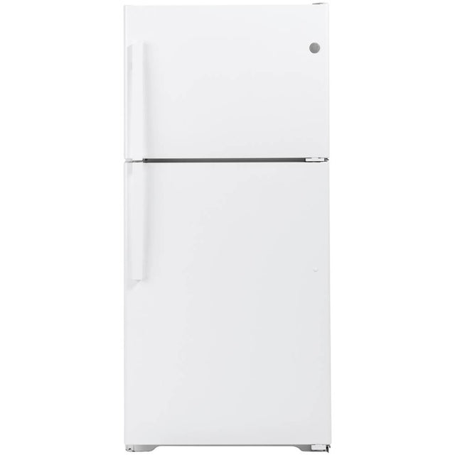 GE Appliances - GE ENERGY STAR 19.2 Cu. Ft. Top-Freezer Refrigerator - White