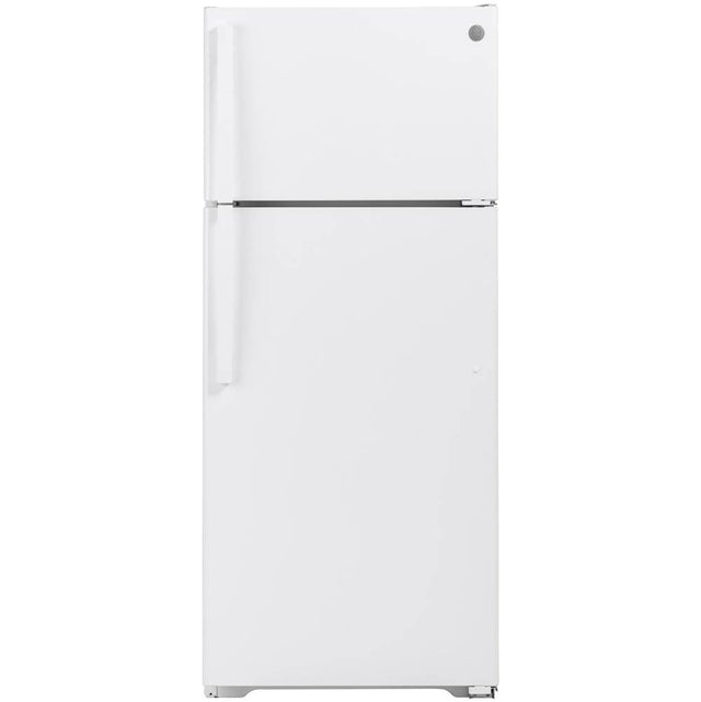 GE Appliances - GE 17.5 Cu. Ft. Top-Freezer Refrigerator - White