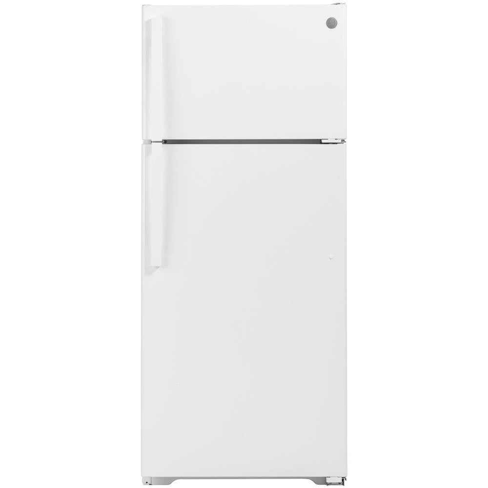 GE Appliances - GE ENERGY STAR 17.5 Cu. Ft. Top-Freezer Refrigerator - White