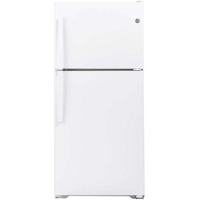 GE Appliances - GE 19.2 Cu. Ft. Top-Freezer Refrigerator - White