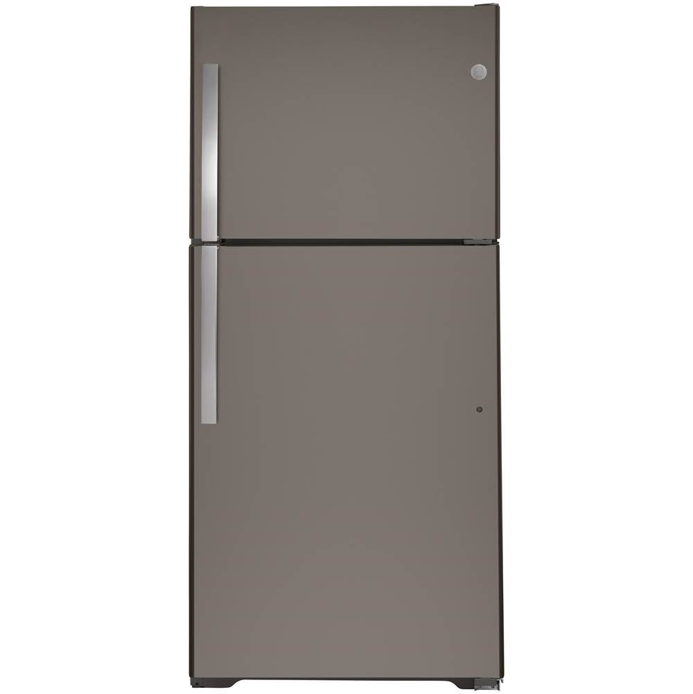 GE Appliances - GE 19.2 Cu. Ft. Top-Freezer Refrigerator - Fingerprint Resistant Slate