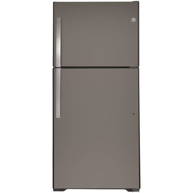 GE Appliances - GE 19.2 Cu. Ft. Top-Freezer Refrigerator - Fingerprint Resistant Slate