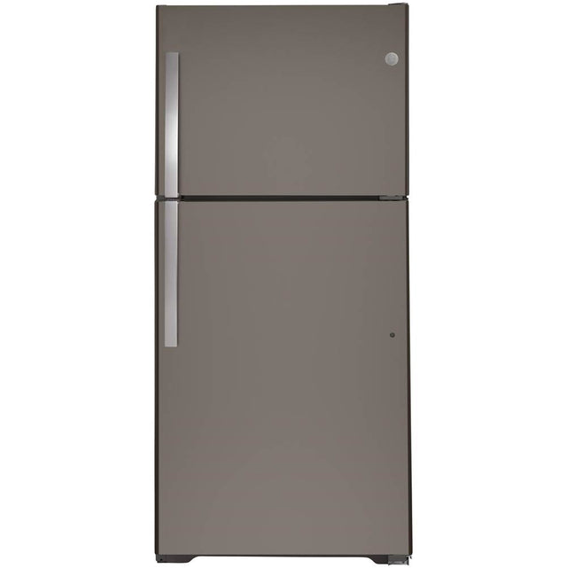 GE Appliances - GE 21.9 Cu. Ft. Top-Freezer Refrigerator - Fingerprint Resistant Slate