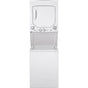 GE Appliances - GE Unitized Spacemaker 2.3 cu. ft. Capacity Washer with Stainless Steel Basket and 4.4 cu. ft. Capacity Gas Dryer - White on White