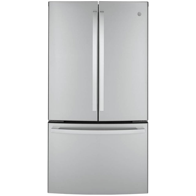 GE Appliances - GE ENERGY STAR 23.1 Cu. Ft. Counter-Depth Fingerprint Resistant French-Door Refrigerator - Fingerprint Resistant Stainless