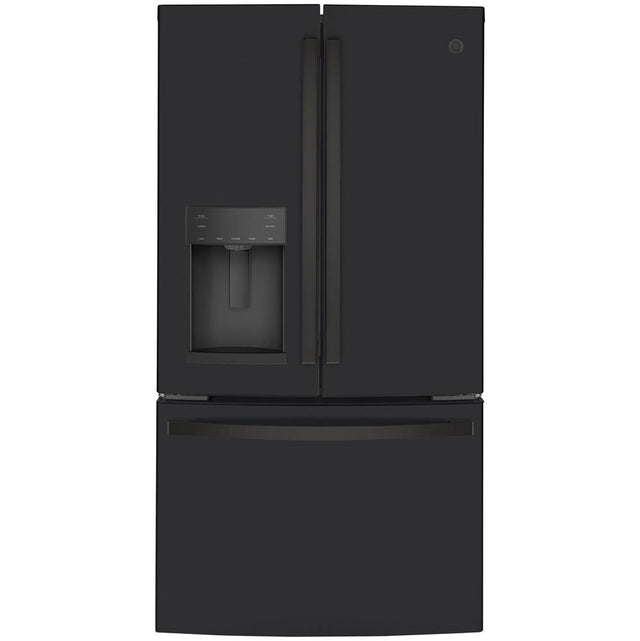 GE Appliances - GE ENERGY STAR 22.1 Cu. Ft. Counter-Depth French-Door Refrigerator - Fingerprint Resistant Black Slate