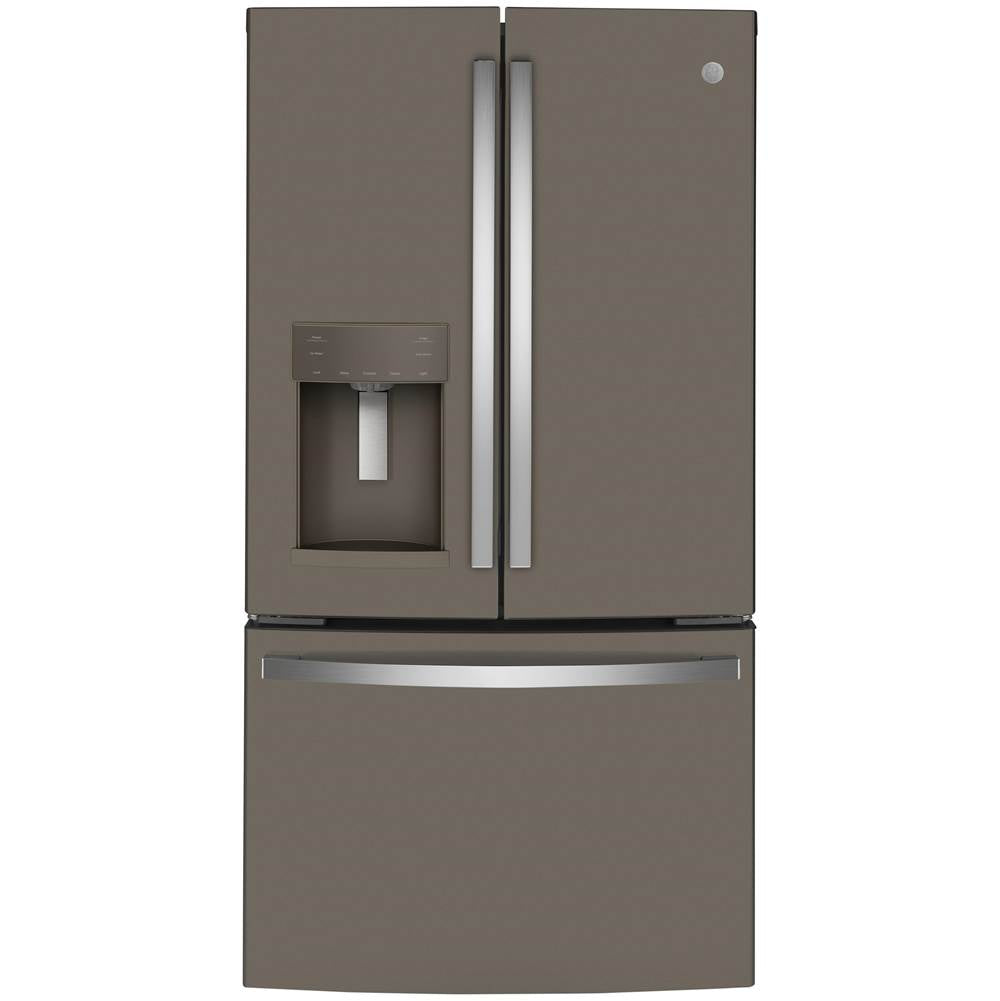 GE Appliances - GE ENERGY STAR 22.1 Cu. Ft. Counter-Depth French-Door Refrigerator - Fingerprint Resistant Slate