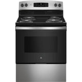 GE Appliances - 30'' Free-Standing Electric Range - Stainless Steel