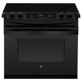GE Appliances - 30'' Drop-In Electric Range - Black on Black