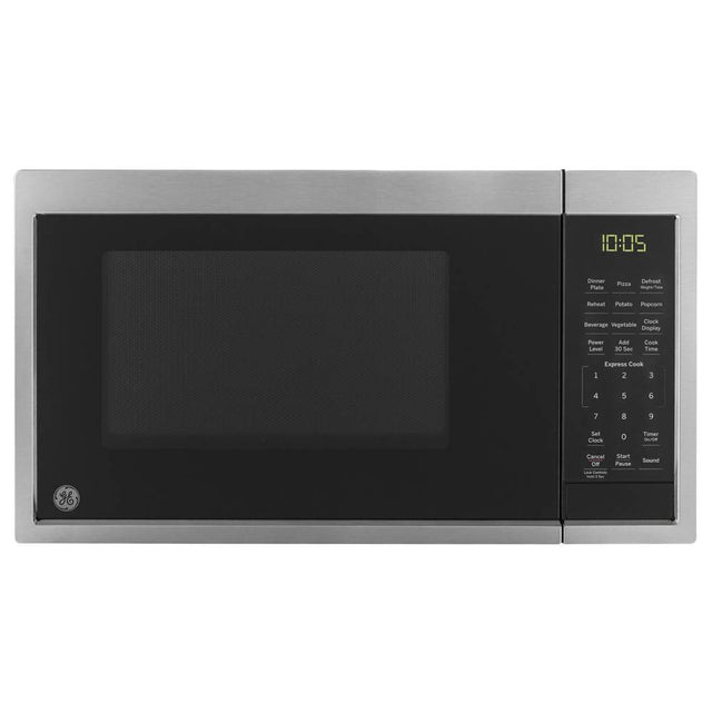 GE Appliances - GE 0.9 Cu. Ft. Capacity Countertop Microwave Oven - Stainless Steel