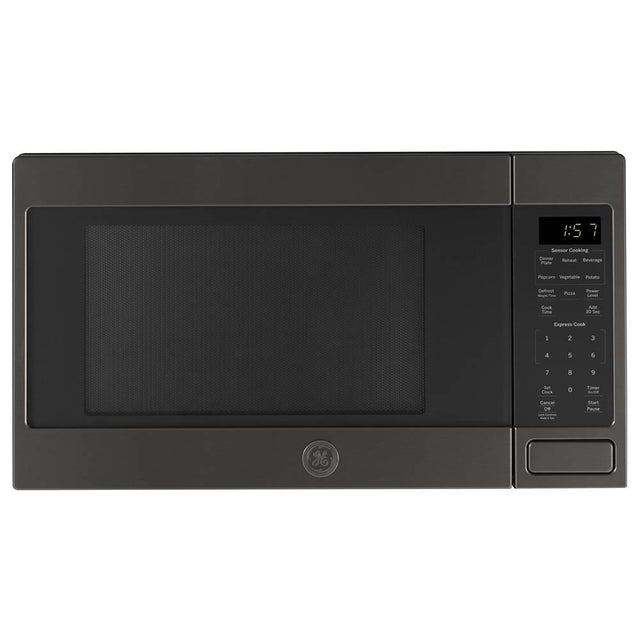GE Appliances - GE 1.6 Cu. Ft. Countertop Microwave Oven - Fingerprint Resistant Black Stainless