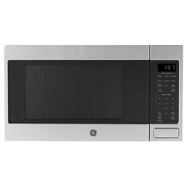 GE Appliances - GE 1.6 Cu. Ft. Countertop Microwave Oven - Stainless Steel