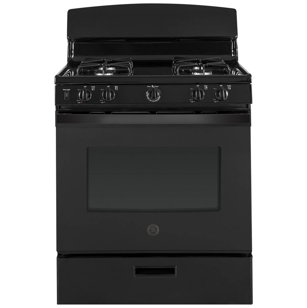 GE Appliances - GE 30'' Free-Standing Gas Range - Black
