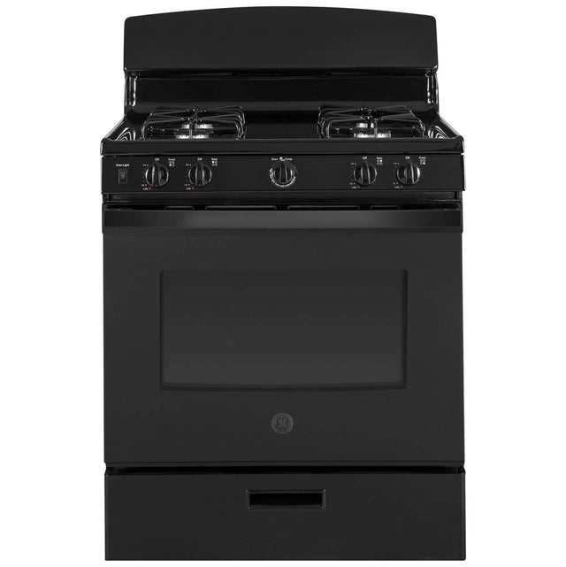 GE Appliances - GE 30'' Free-Standing Gas Range - Black