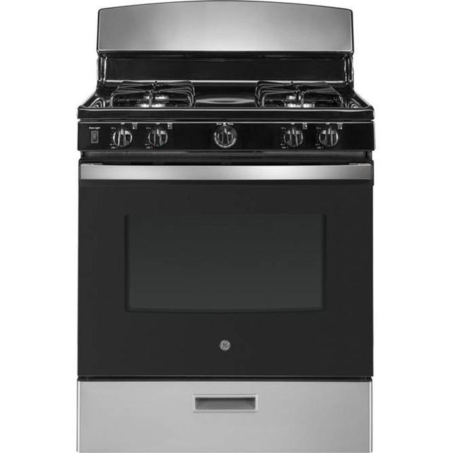 GE Appliances - 30'' Free-Standing Gas Range - Stainless Steel