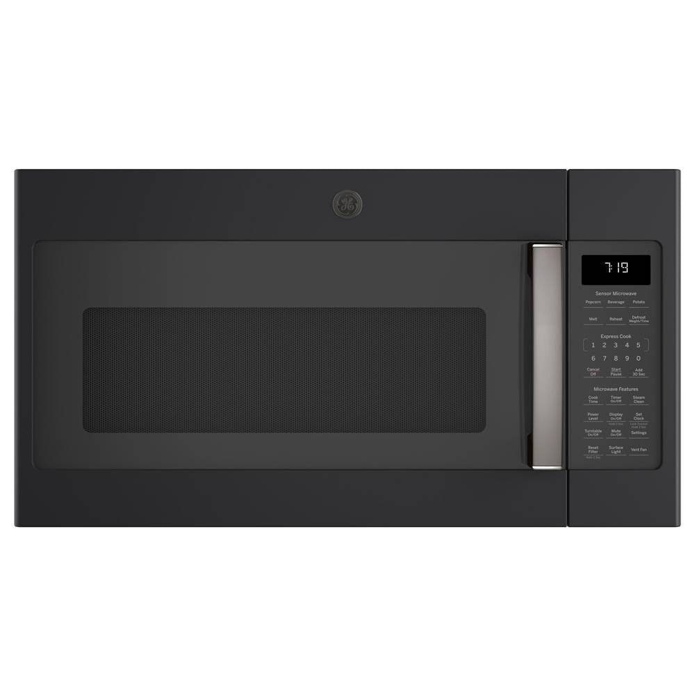 GE Appliances - GE 1.9 Cu. Ft. Over-the-Range Sensor Microwave Oven - Fingerprint Resistant Black Slate