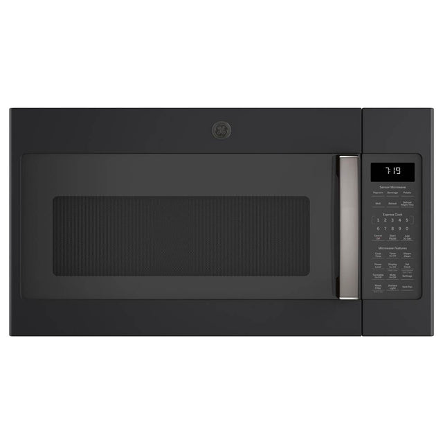 GE Appliances - GE 1.9 Cu. Ft. Over-the-Range Sensor Microwave Oven - Fingerprint Resistant Black Slate