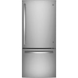 GE Appliances - ENERGY STAR 21.0 Cu. Ft. Bottom-Freezer Refrigerator - Stainless Steel