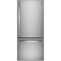 GE Appliances - ENERGY STAR 21.0 Cu. Ft. Bottom-Freezer Refrigerator - Stainless Steel