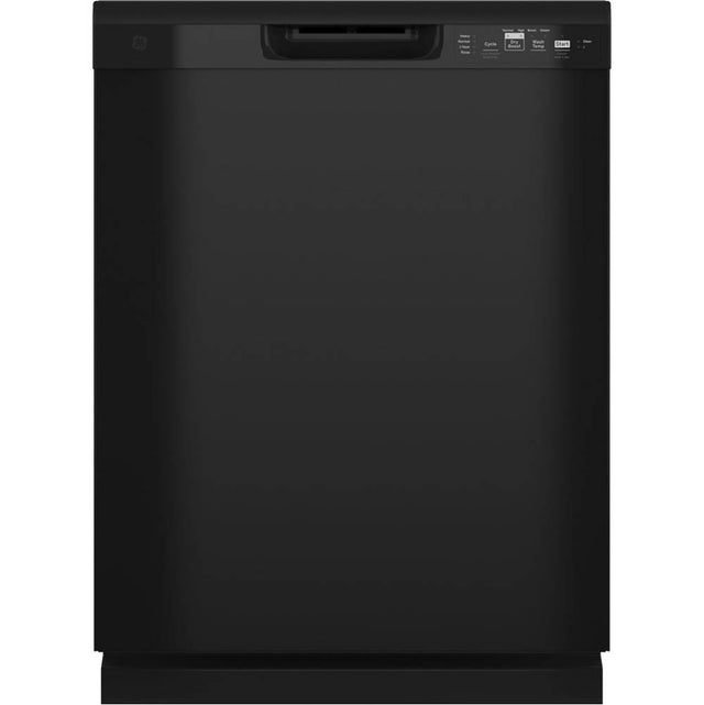 GE Appliances - Dishwasher With Front Controls With Power Cord - Black