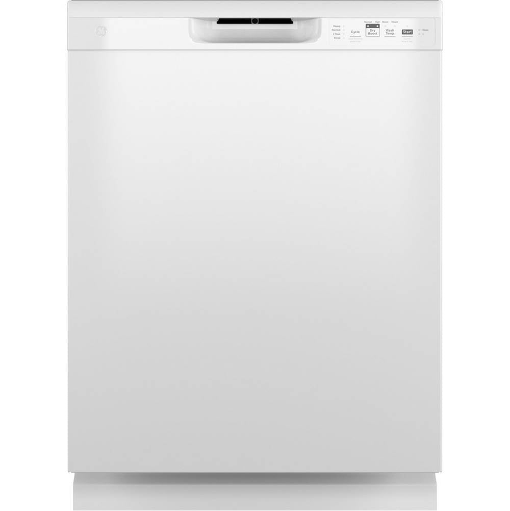 GE Appliances - Dishwasher With Front Controls With Power Cord - White
