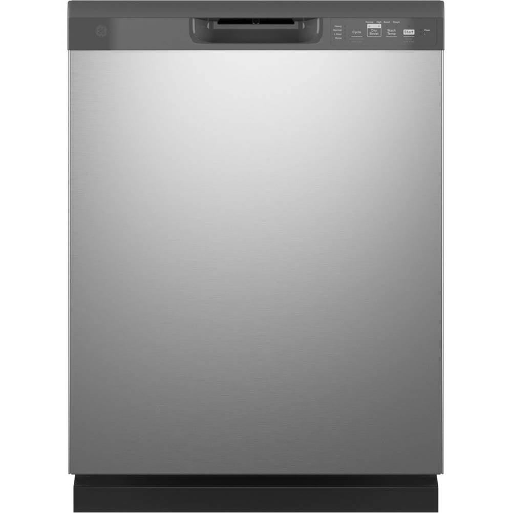 GE Appliances - Dishwasher With Front Controls With Power Cord - Stainless Steel