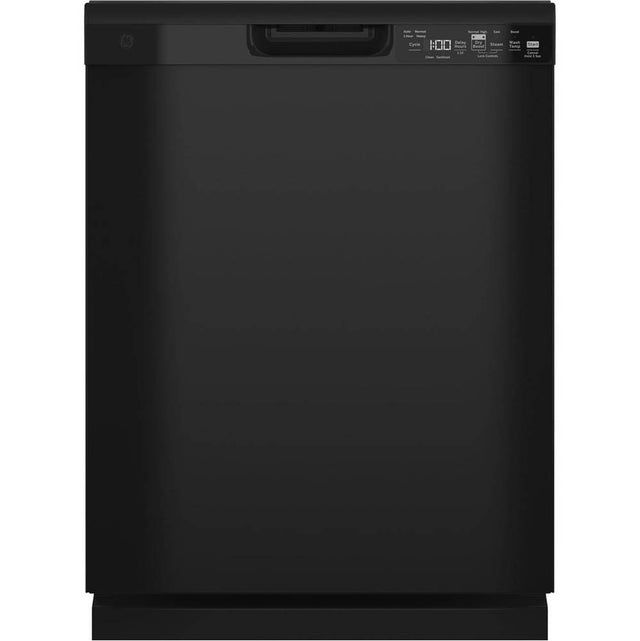 GE Appliances - Front Control with Plastic Interior Dishwasher with Sanitize Cycle and Dry Boost - Black