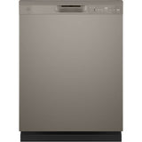 GE Appliances - Front Control with Plastic Interior Dishwasher with Sanitize Cycle and Dry Boost - Slate
