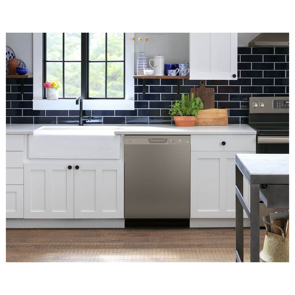 Front Control with Plastic Interior Dishwasher with Sanitize Cycle and Dry Boost