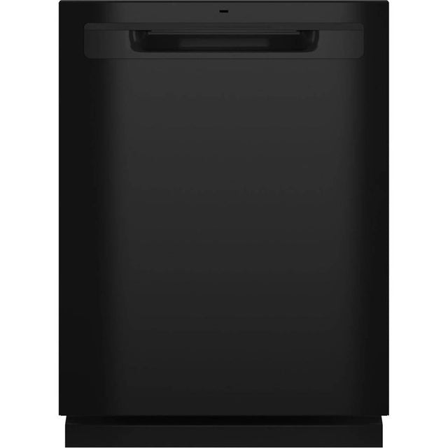 GE Appliances - Top Control with Plastic Interior Dishwasher with Sanitize Cycle and Dry Boost - Black