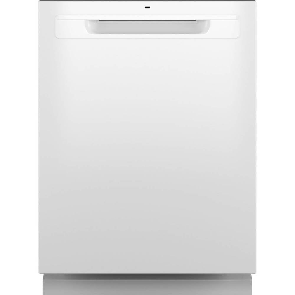 GE Appliances - Top Control with Plastic Interior Dishwasher with Sanitize Cycle and Dry Boost - White