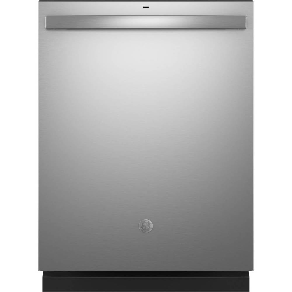GE Appliances - Top Control with Plastic Interior Dishwasher with Sanitize Cycle and Dry Boost - Stainless Steel