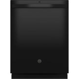 GE Appliances - Top Control with Plastic Interior Dishwasher with Sanitize Cycle and Dry Boost - Black