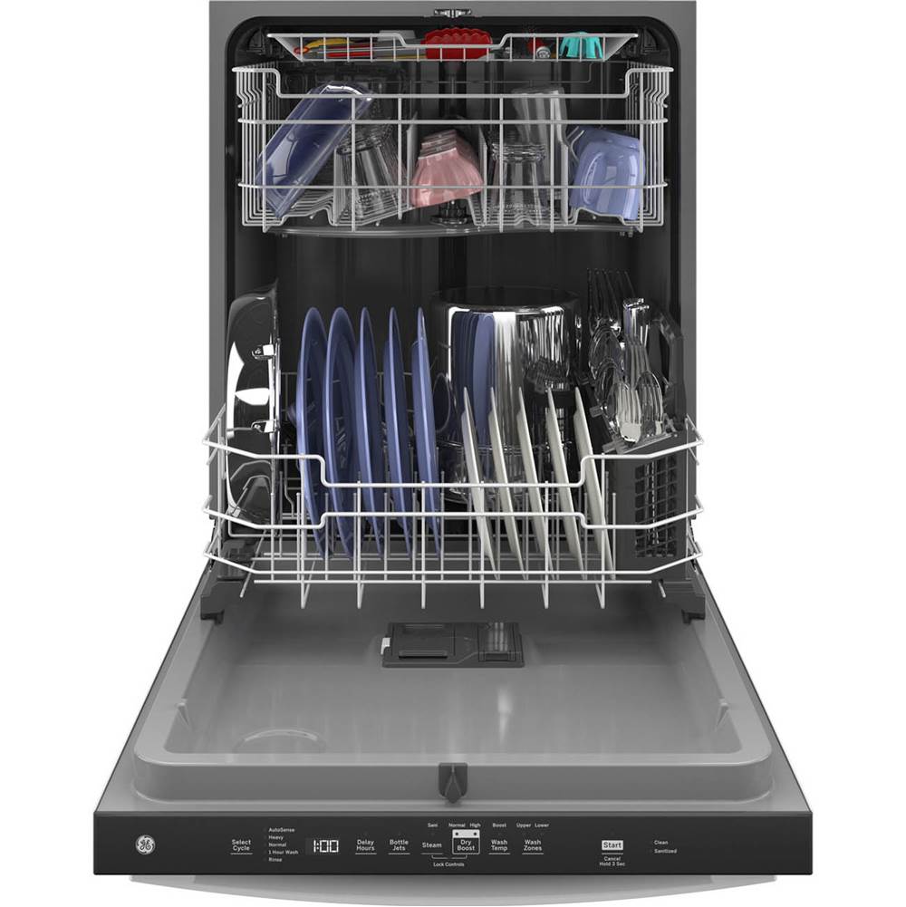 Top Control with Plastic Interior Dishwasher with Sanitize Cycle and Dry Boost