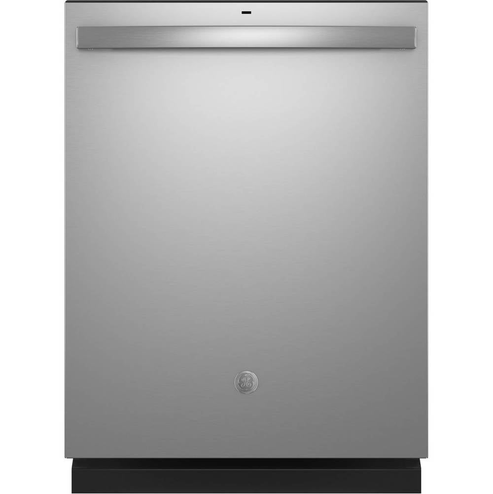 GE Appliances - Top Control with Plastic Interior Dishwasher with Sanitize Cycle and Dry Boost - Stainless Steel