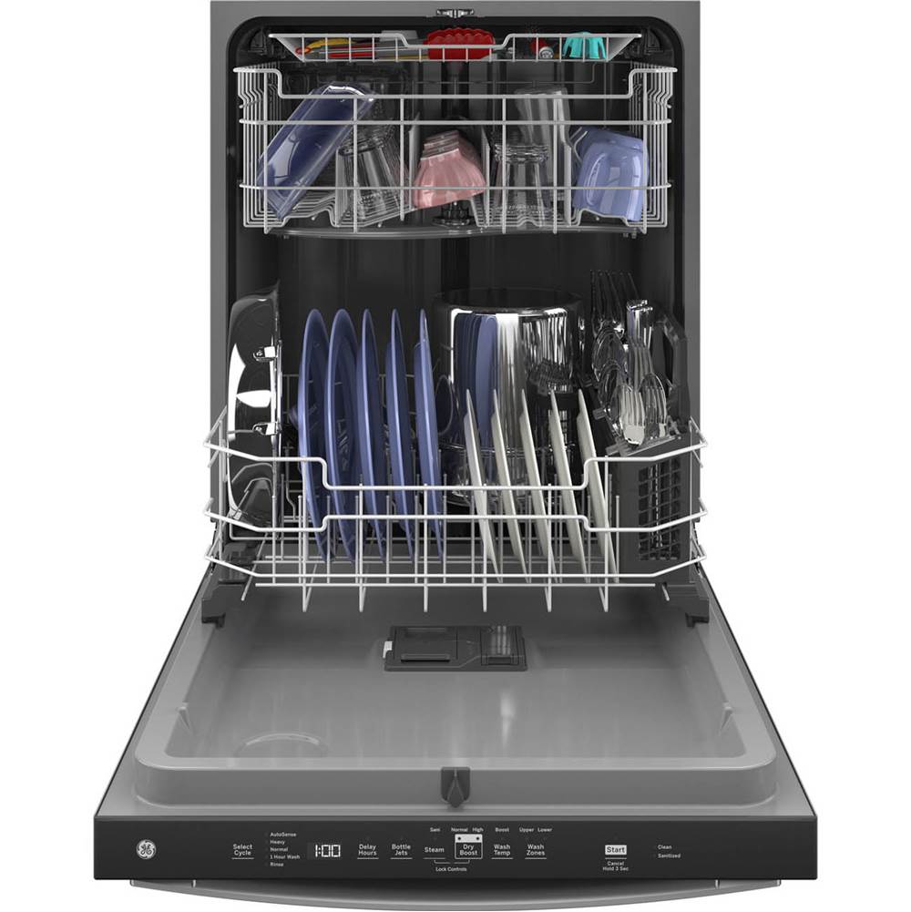Top Control with Plastic Interior Dishwasher with Sanitize Cycle and Dry Boost