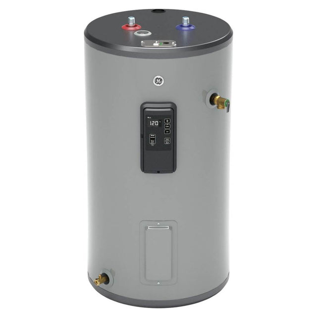 GE Appliances - Smart 30 Gallon Short Electric Water Heater - Gray