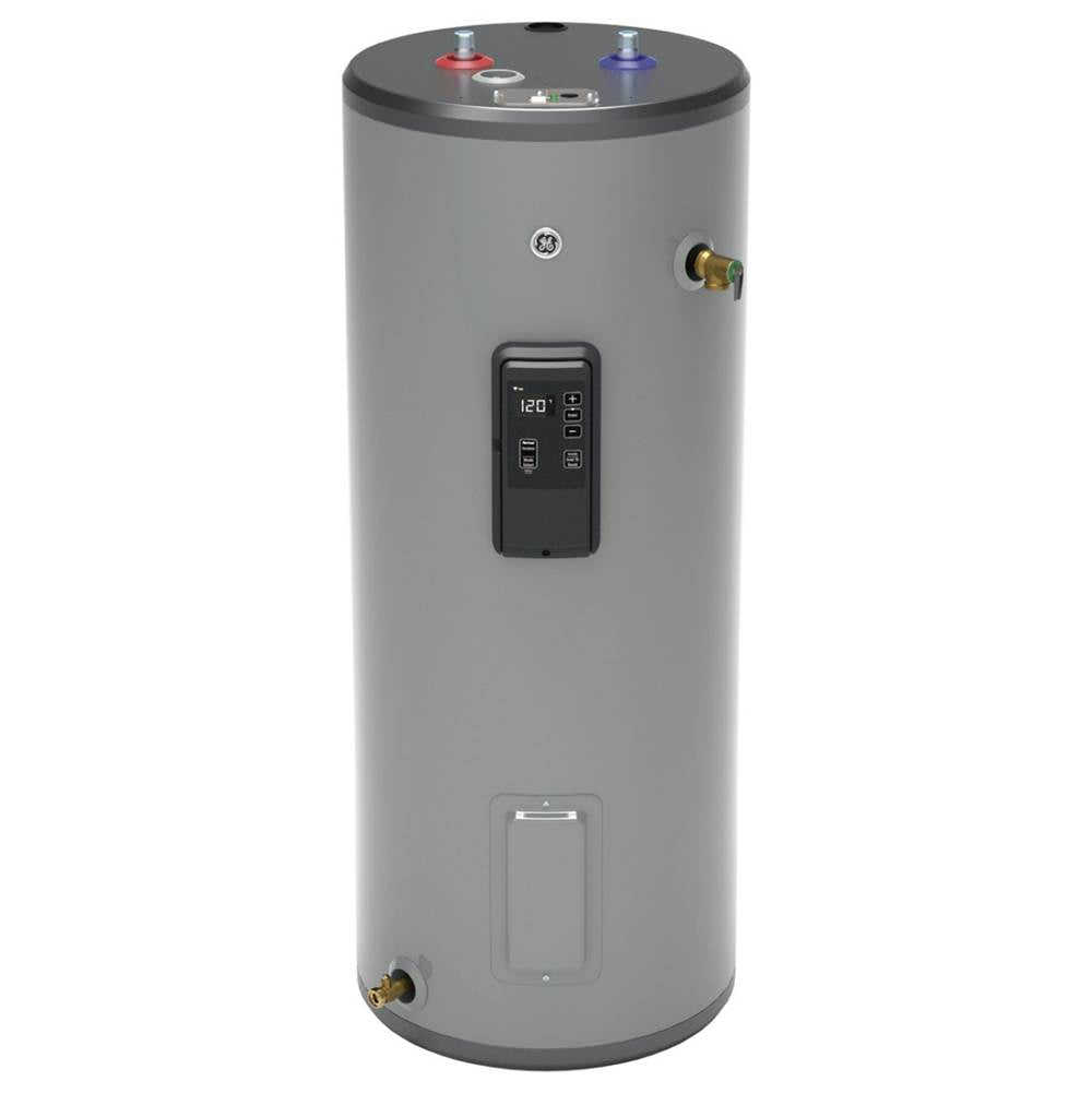 GE Appliances - Smart 30 Gallon Tall Electric Water Heater - Gray