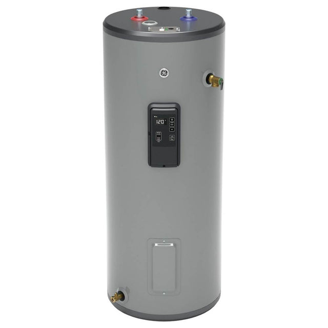 GE Appliances - Smart 30 Gallon Tall Electric Water Heater - Gray