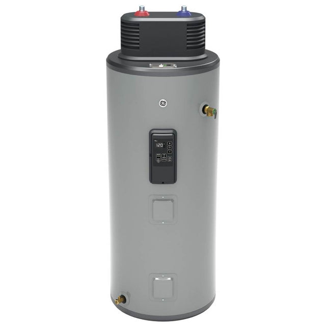 GE Appliances - Smart 40 Gallon Electric Water Heater With Flexible Capacity - Gray