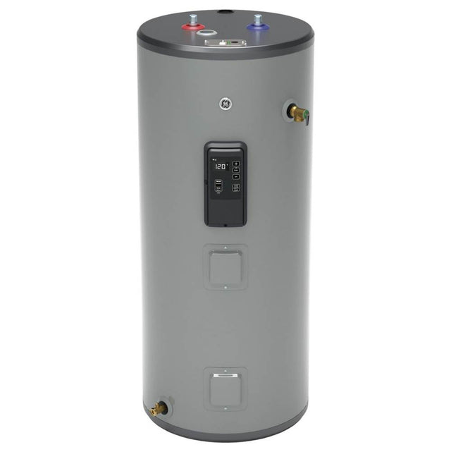 GE Appliances - Smart 40 Gallon Short Electric Water Heater - Gray