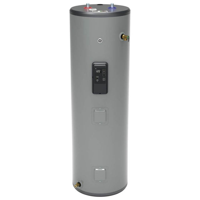 GE Appliances - Smart 40 Gallon Tall Electric Water Heater - Gray
