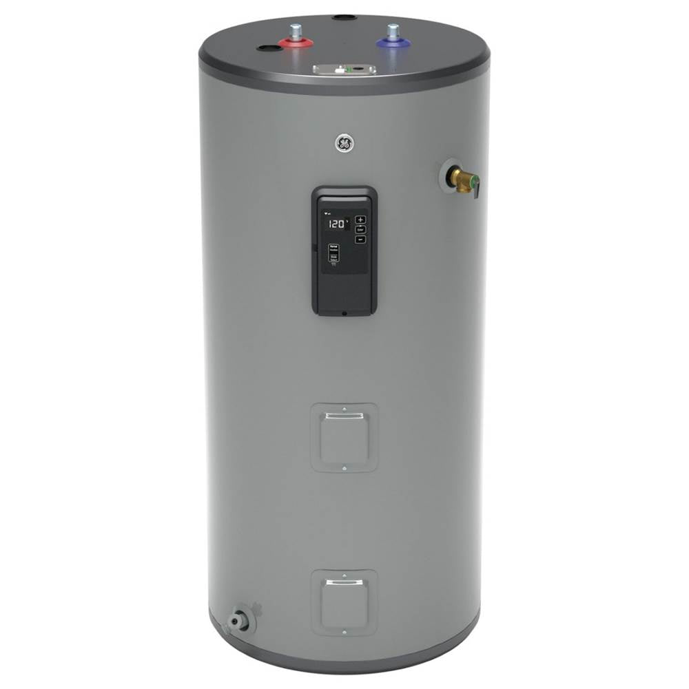 GE Appliances - Smart 50 Gallon Short Electric Water Heater - Gray